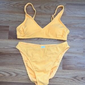 Orange ribbed bikini